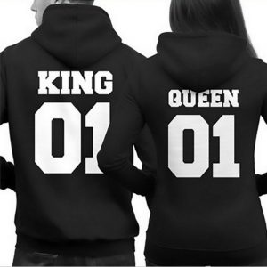 King Queen hoodie bedrukt